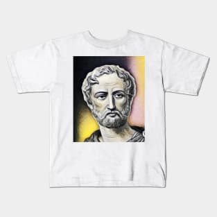 Cayo Plinio Segundo Yellow Portrait | Cayo Plinio Segundo Artwork 10 Kids T-Shirt